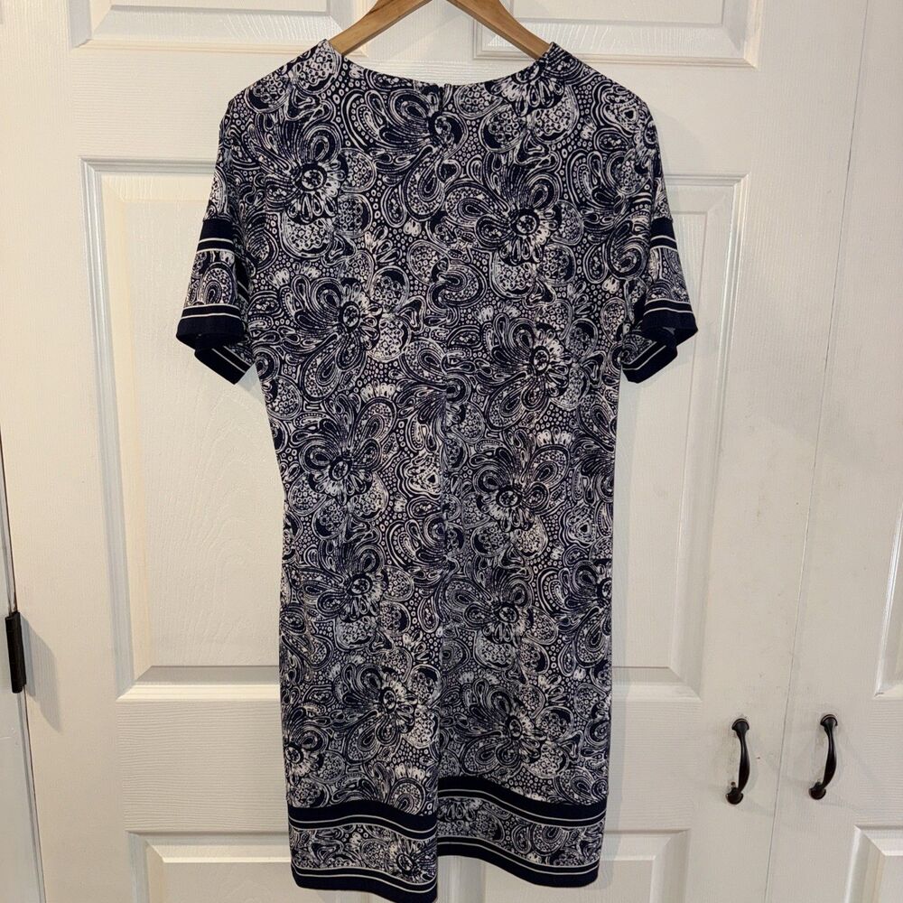 Michael Kors Blue Patterned Dress - Size L - Picture 5 of 6